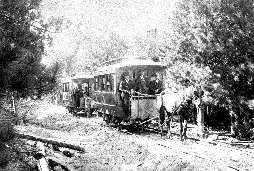 First Mule-Drawn Rail Car