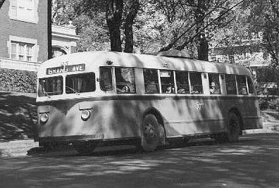 First Electric Trolley Bus